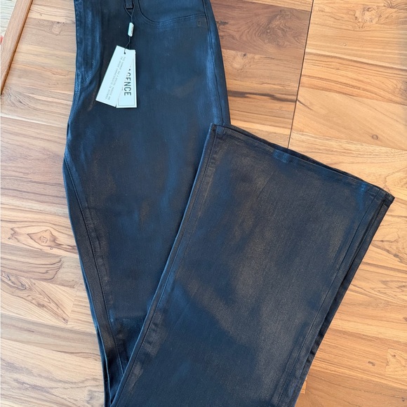 L'AGENCE Noir Coated Flare Pants - Picture 3 of 6